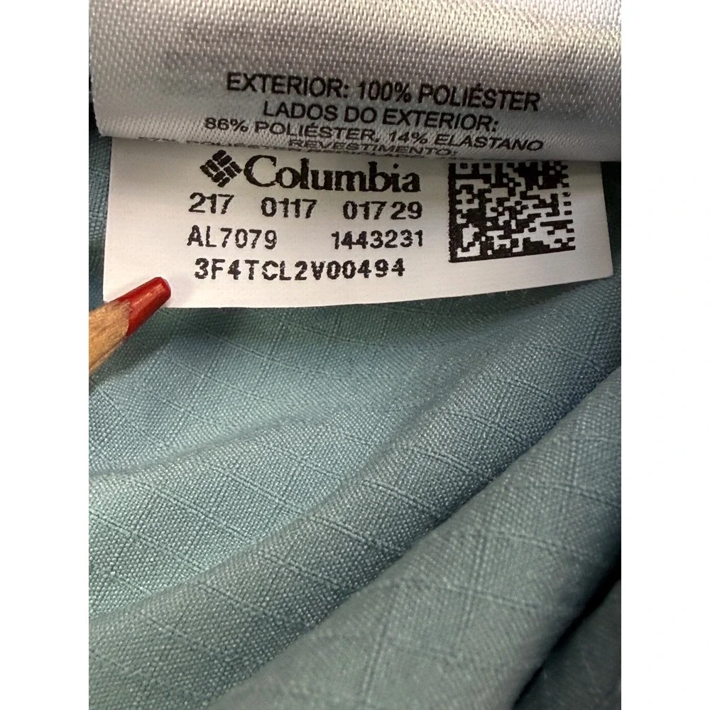 Columbia Womens Silver Ridge Long Sleeve Shirt Blue Grey Sun Valley AL7079 L‎